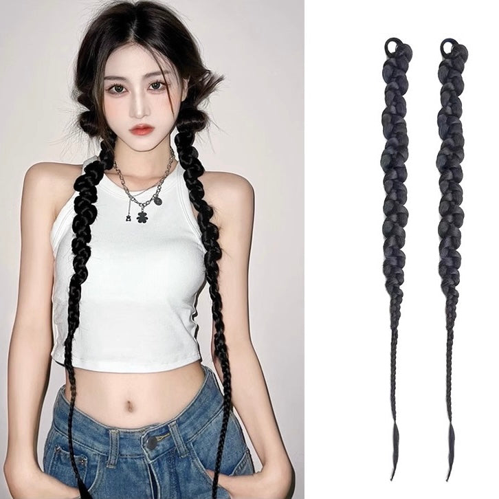 Hot Wig braids boxing braids hair accessories sweet cool girly braids Korean style simulation ponytail twisted braids