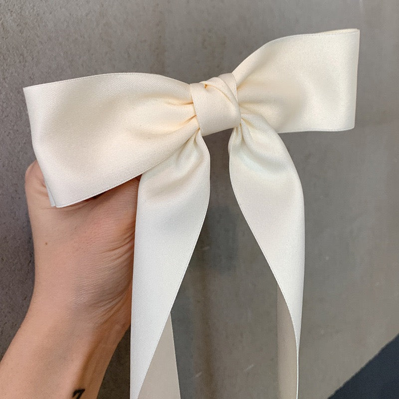 Popular French lazy ribbon headdress Jennie same style oversized bow hairpin female top picks top clip spring clip