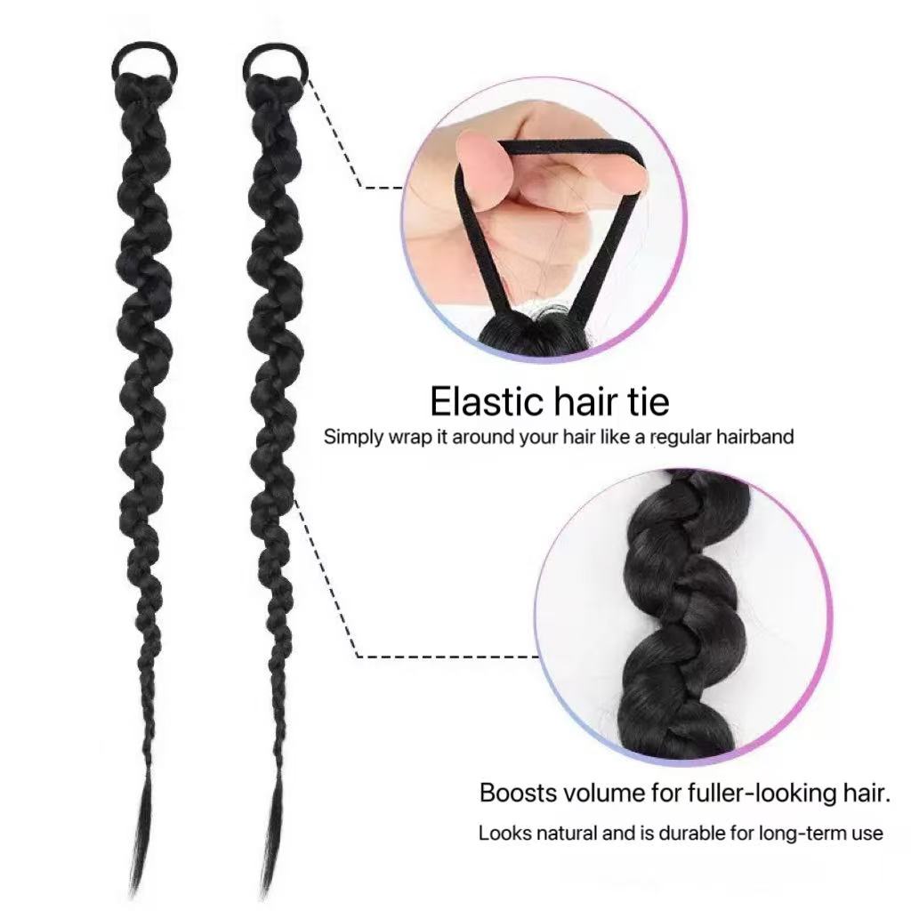 Hot Wig braids boxing braids hair accessories sweet cool girly braids Korean style simulation ponytail twisted braids