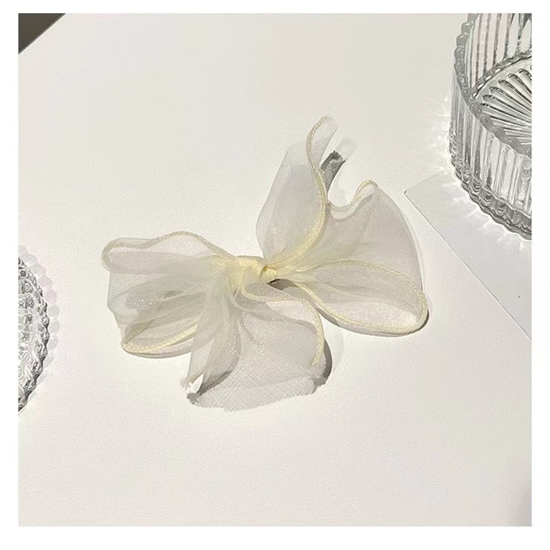 Song Ji-ah's same ins style headband mesh bow ribbon hair accessories