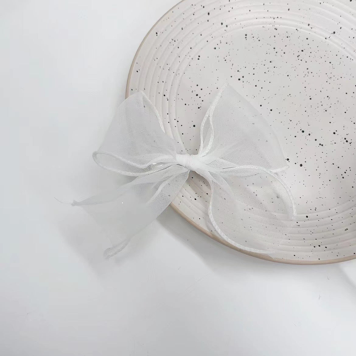 Song Ji-ah's same ins style headband mesh bow ribbon hair accessories