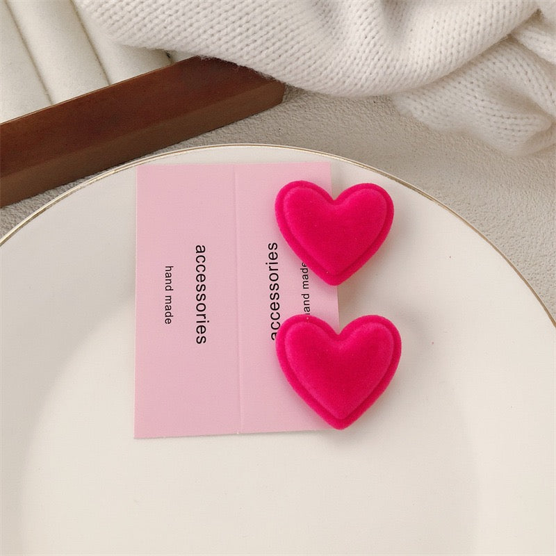 Ins style velvet bow love star hair clips hair accessories