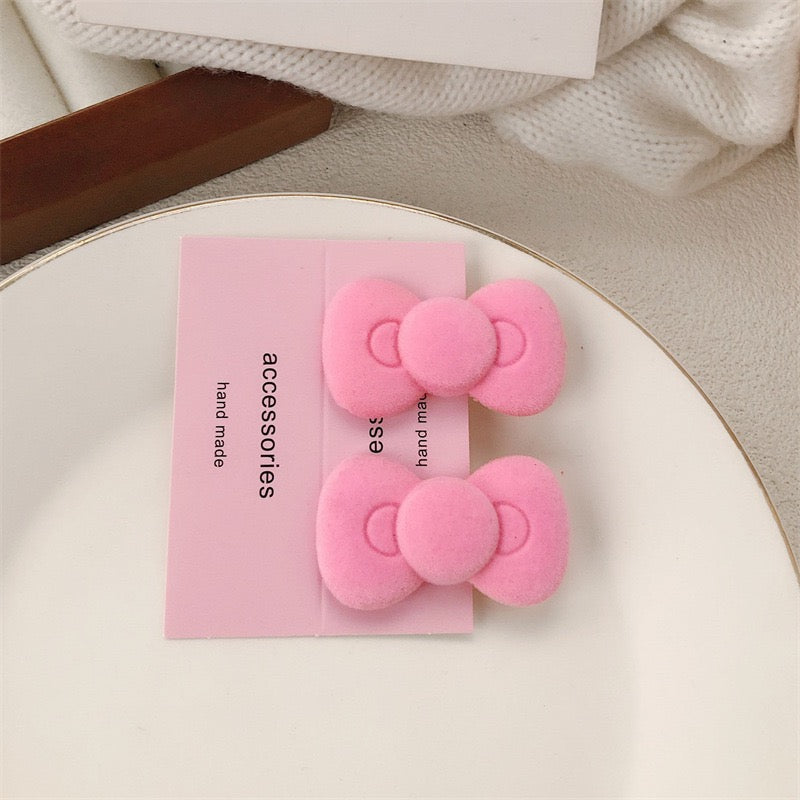 Ins style velvet bow love star hair clips hair accessories