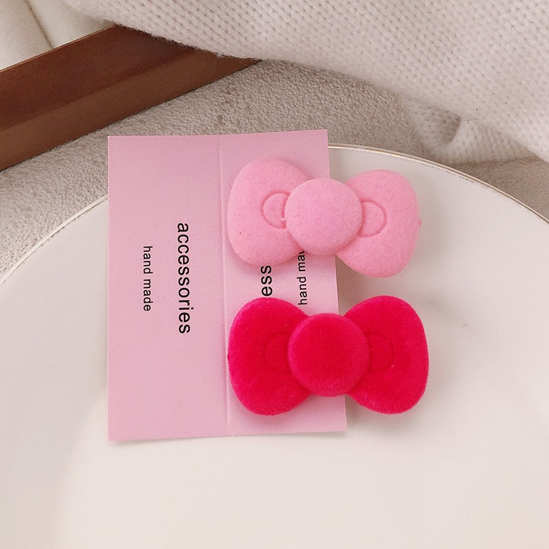 Ins style velvet bow love star hair clips hair accessories
