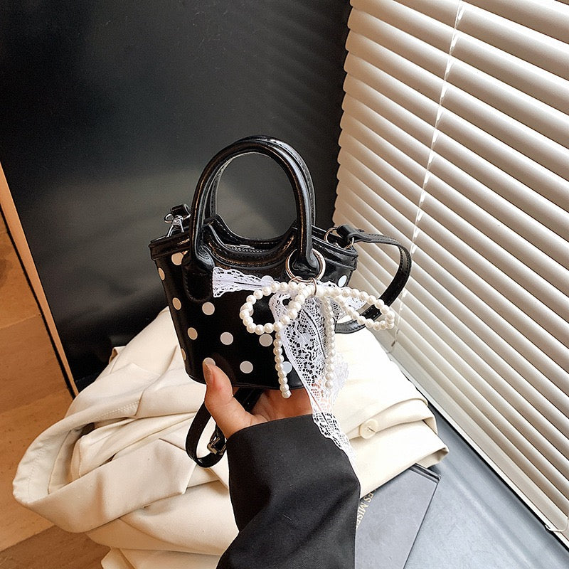 Korean style Pearl Bow Mini Accessory HandBag