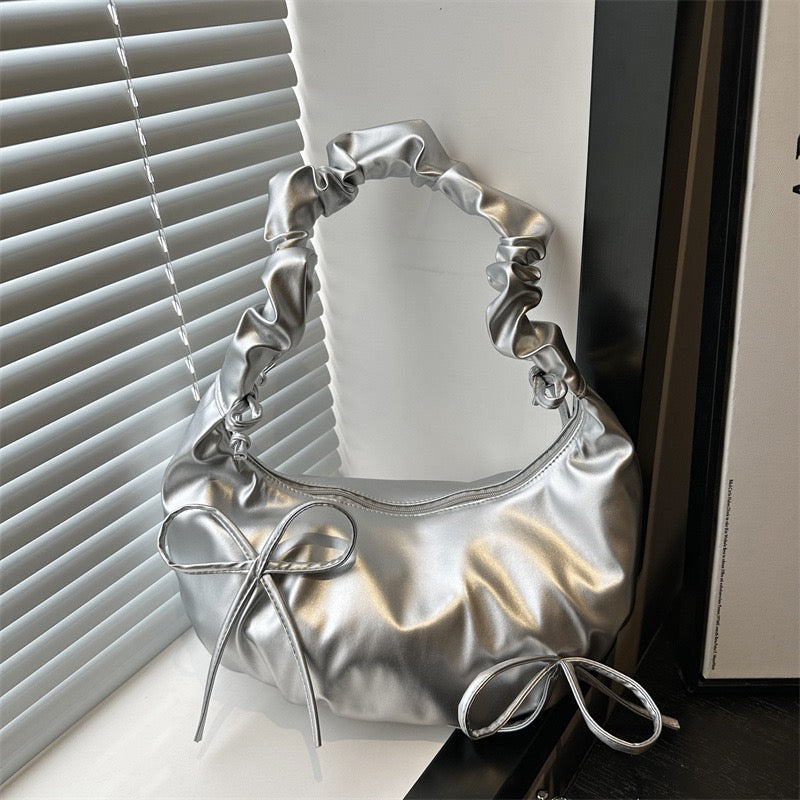 Niche ins style wrinkles shoulder bags