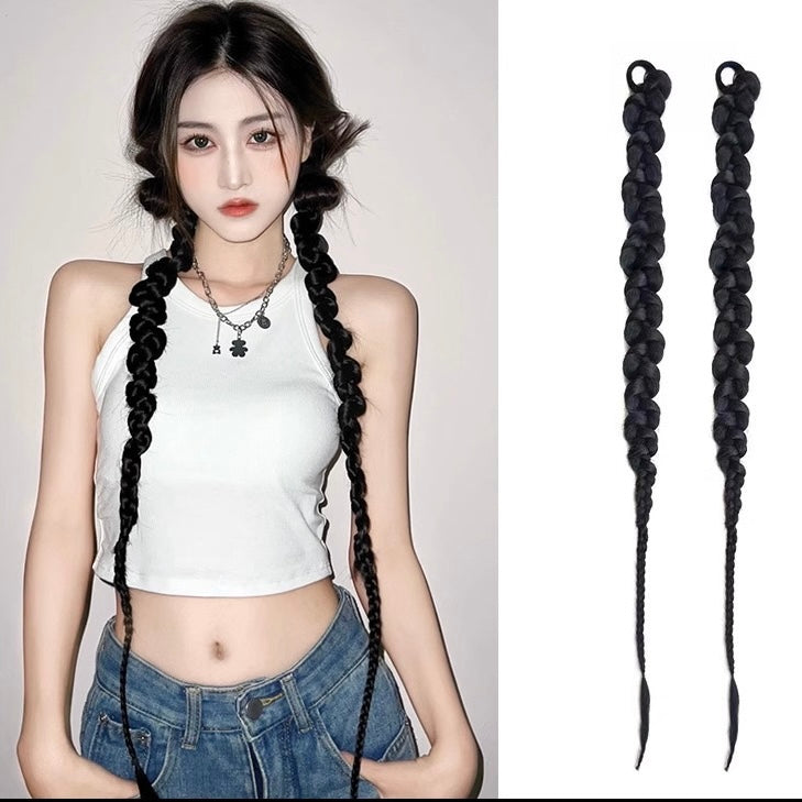 Hot Wig braids boxing braids hair accessories sweet cool girly braids Korean style simulation ponytail twisted braids