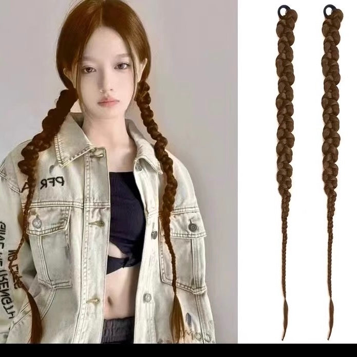 Hot Wig braids boxing braids hair accessories sweet cool girly braids Korean style simulation ponytail twisted braids