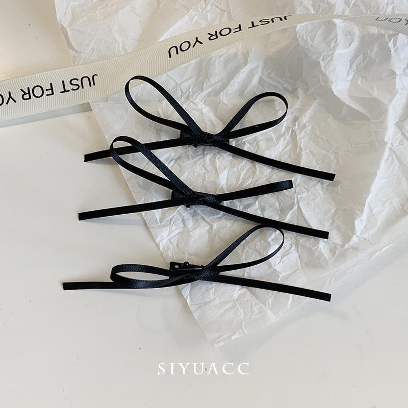 Hot thin ribbon multi-color bow hairpin sweet ballet style ribbon hair accessories super fairy braided hairdress