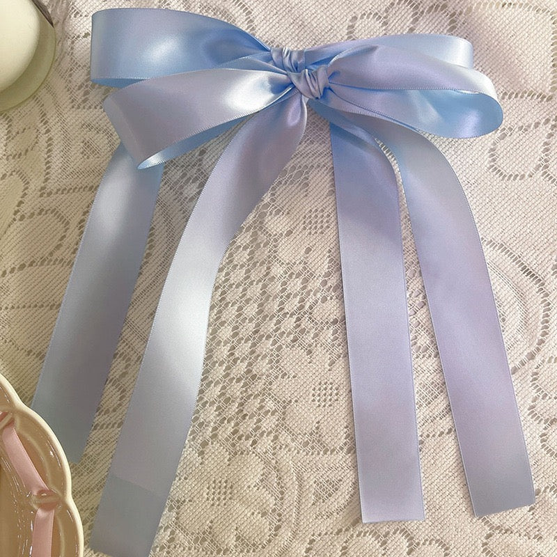 2025 new French style beautiful Korean ballet style ribbon bow hair accessories fairy double ponytail hair rope new headdress