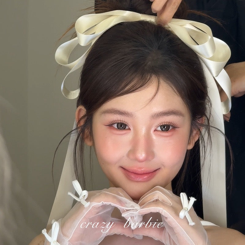 Top picks Long blue large bow streamer hair accessories with hairpin top clip sweet and elegant bridal headdress for taking photos
