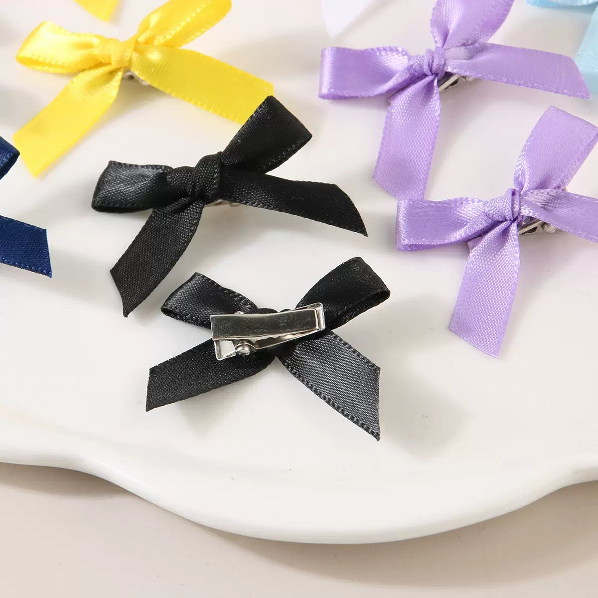 Hot colorful bow hairclips hair accessories for different diy hair styles