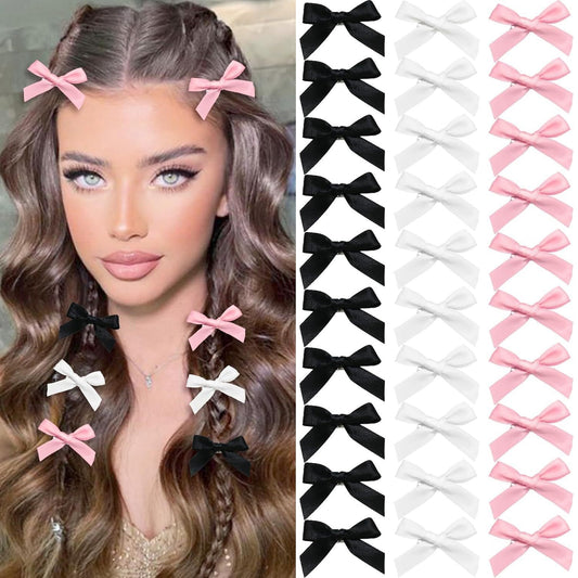 Hot colorful bow hairclips hair accessories for different diy hair styles