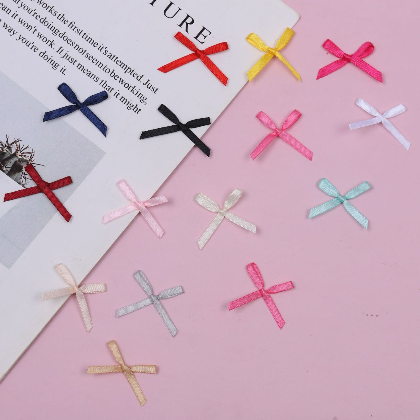 Colorful mini bow handcraft accessories for hair style for gift decor