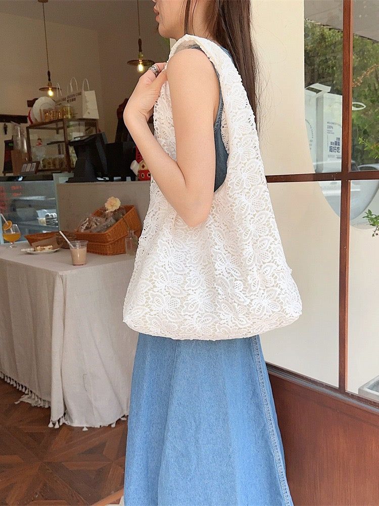 Pastoral style summer lace shoulder bag