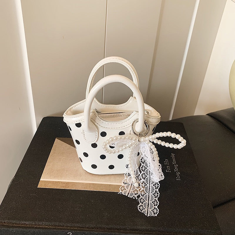 Korean style Pearl Bow Mini Accessory HandBag