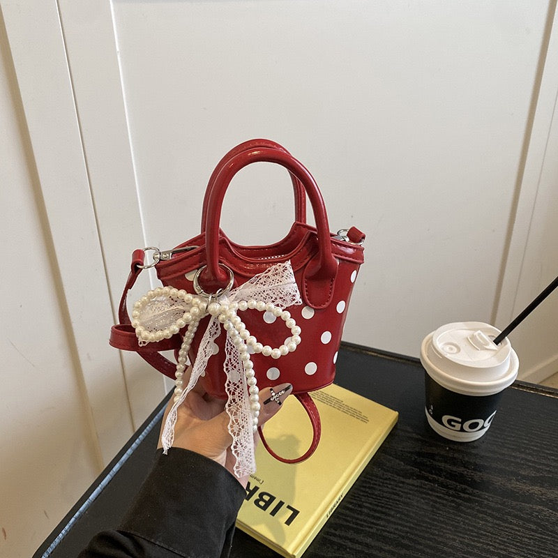Korean style Pearl Bow Mini Accessory HandBag