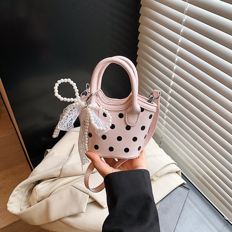 Korean style Pearl Bow Mini Accessory HandBag