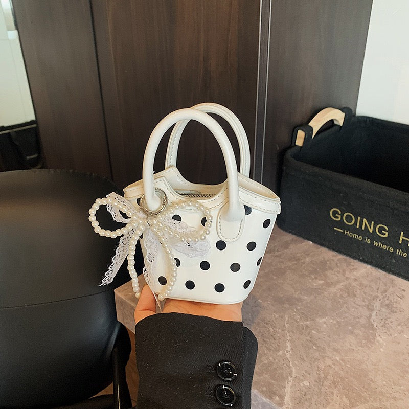 Korean style Pearl Bow Mini Accessory HandBag