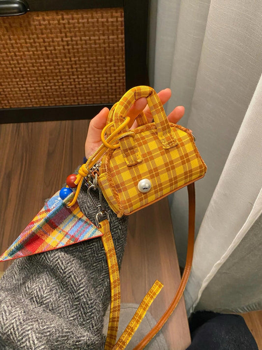 Ins style mini plaid shoulder bags