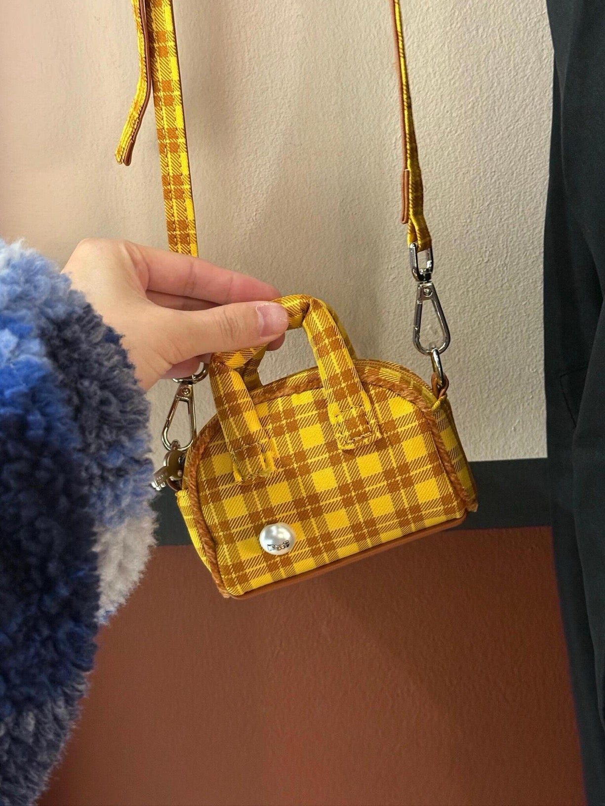 Ins style mini plaid shoulder bags