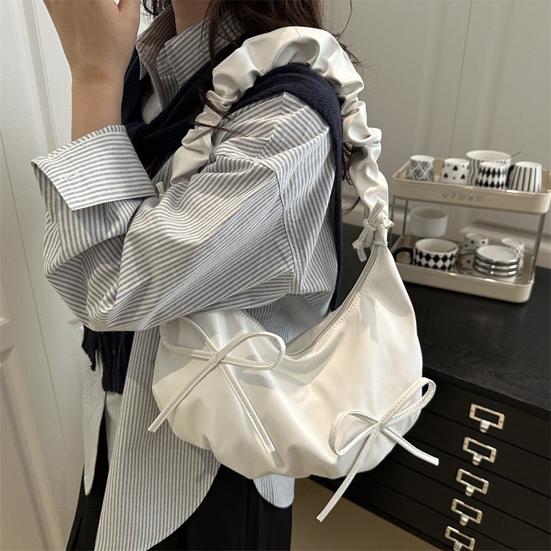 Niche ins style wrinkles shoulder bags
