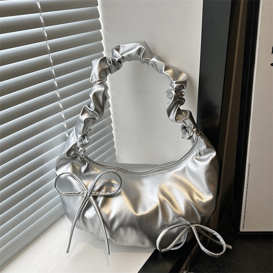 Niche ins style wrinkles shoulder bags